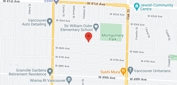 map of 1270 W 45TH AVENUE